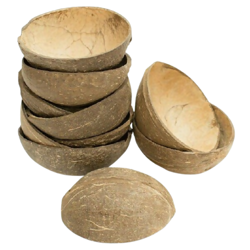 Thenga Natural Oval Coconut Shell Bowls - Dista