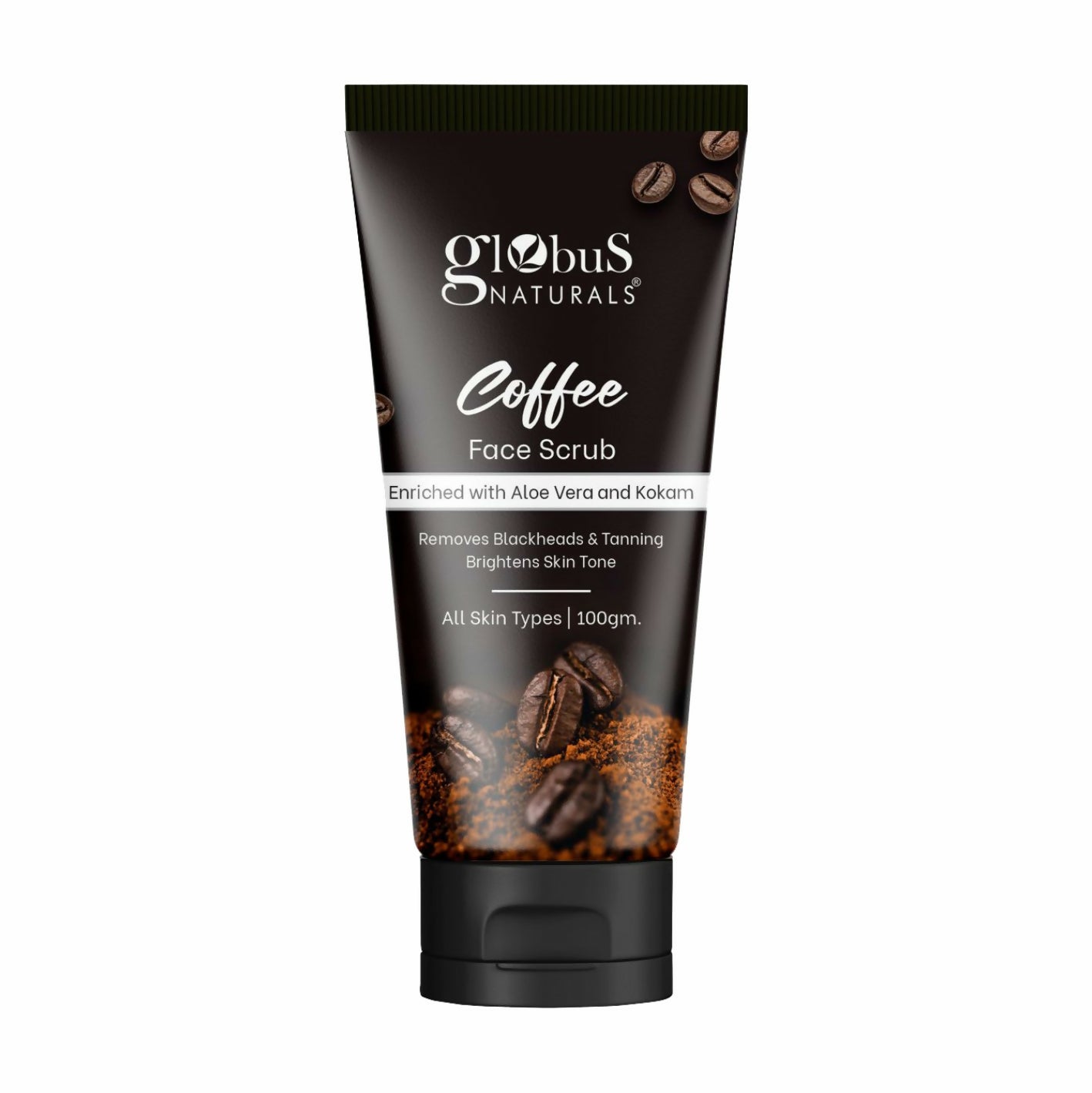 Globus Naturals Coffee Face Scrub Enriched with Aloe Vera and kokum For All Skin Types - Distacart