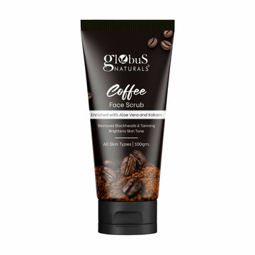 Globus Naturals Coffee Face Scrub Enriched with Aloe Vera and kokum For All Skin Types - Distacart