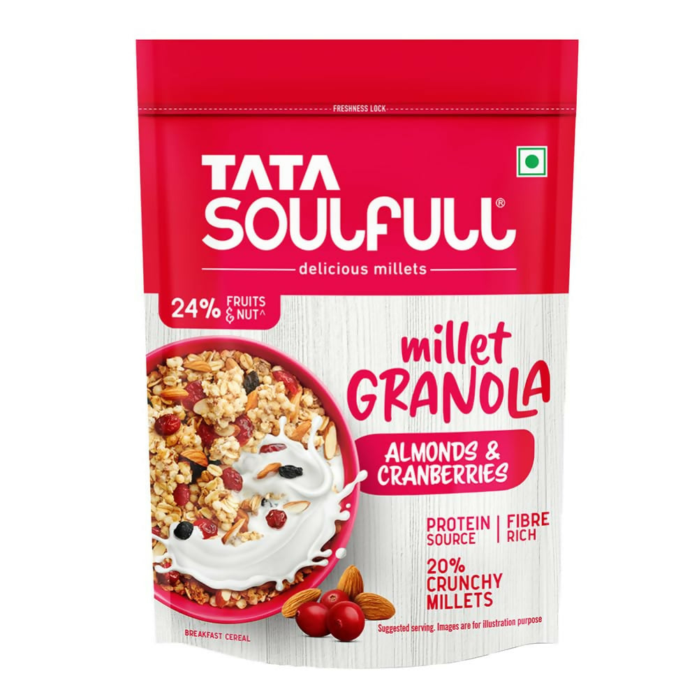 Tata Soulfull Millet Granola (Almonds & Cranberries) - Distacart