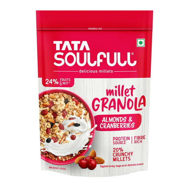 Tata Soulfull Millet Granola (Almonds & Cranberries) - Distacart