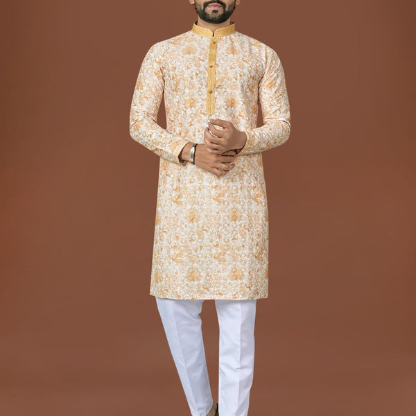 Anaita L Yellow Lucknowi Silk Straight Kurta - Distacart