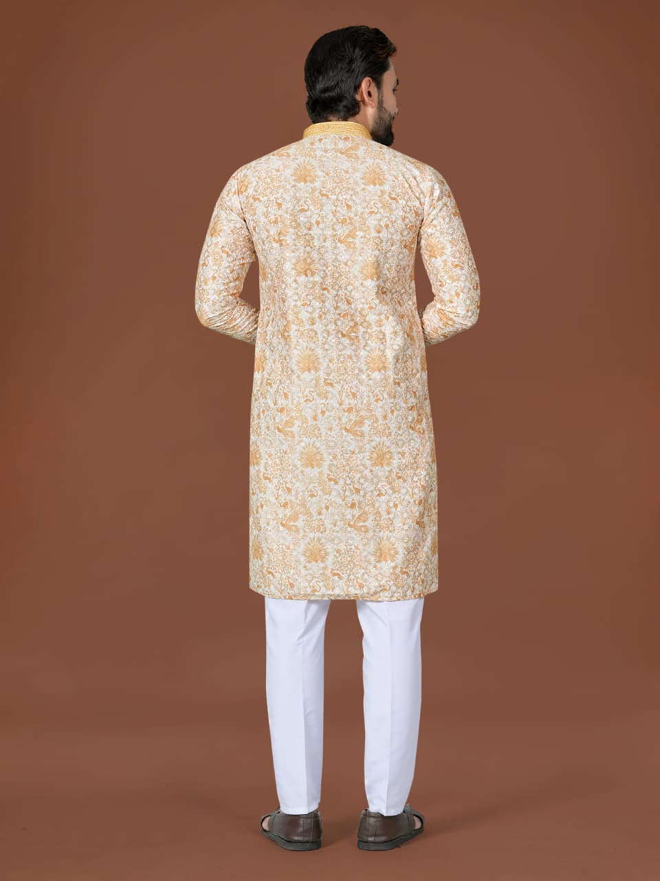 Anaita L Yellow Lucknowi Silk Straight Kurta - Distacart