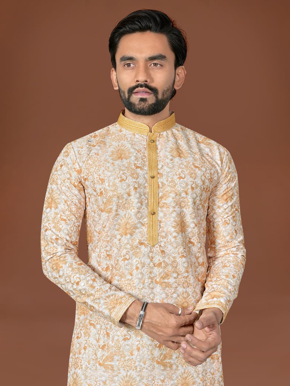 Anaita L Yellow Lucknowi Silk Straight Kurta - Distacart