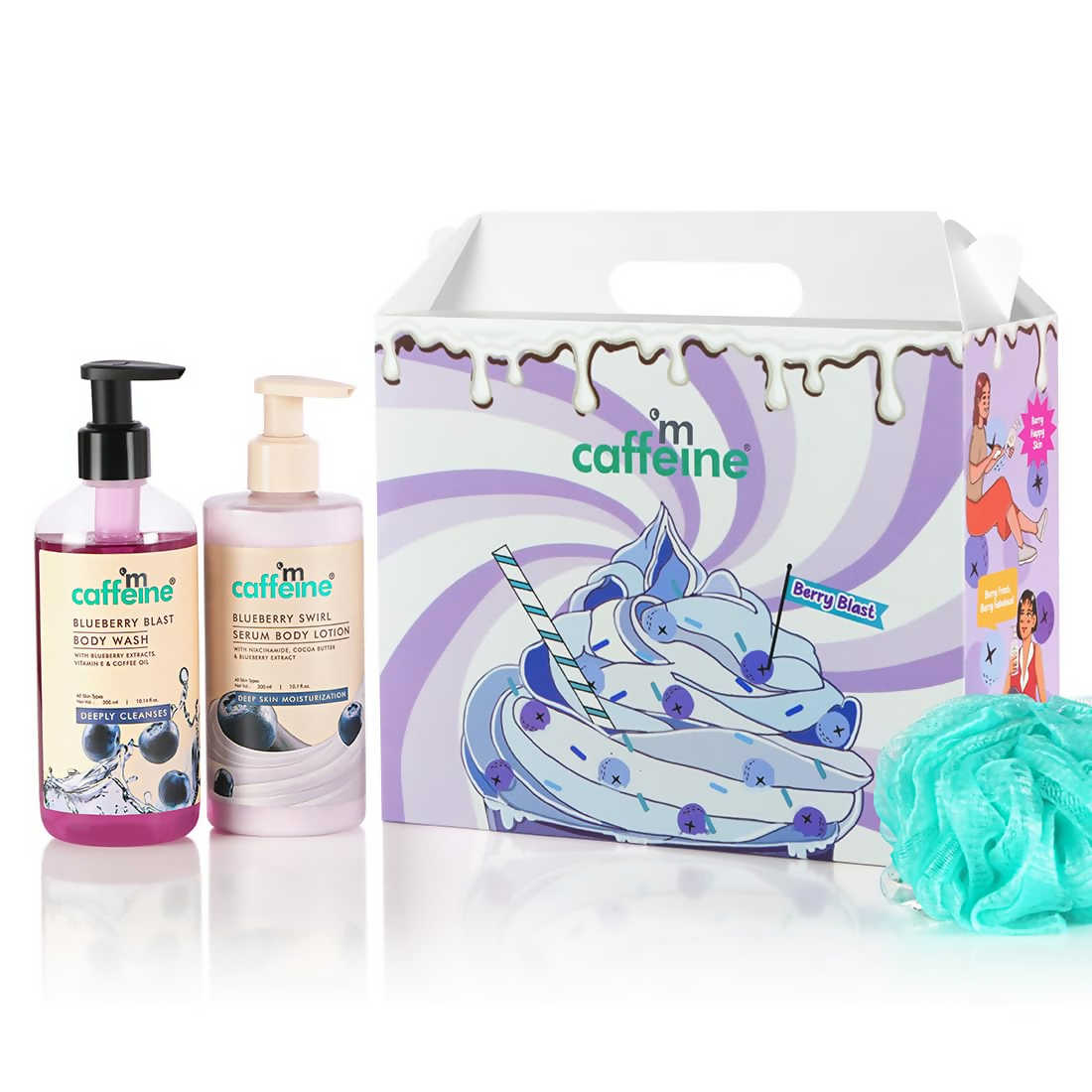 mCaffeine Blueberry Escape Bath & Body Gift Kit Set - Distacart