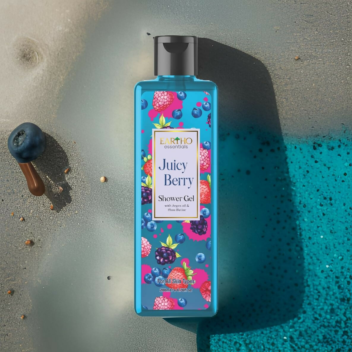 Eartho Essentials Juicy Berry Fusion Ayurvedic Shower Gel - Distacart