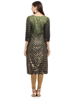 Thumbnail for Ahalyaa Women Olive Green Printed Straight Kurta - Distacart