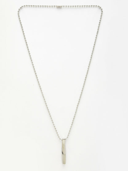 NVR Men's Silver-Plated Stainless Steel Pendant with Chain - Distacart