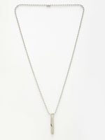Thumbnail for NVR Men's Silver-Plated Stainless Steel Pendant with Chain - Distacart