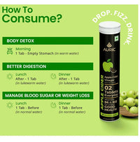 Thumbnail for Auric Apple Cider Vinegar Effervescent Tablets with Vitamins B6, B12 - Distacart