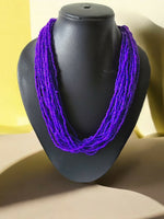 Thumbnail for Inhanns Handmade Beaded Multilayer Necklace, 20 Layers - Purple - Distacart