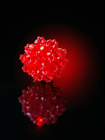 Inhanns Rang-E-Roshan Adjustable Ring – Handmade Crystal Statement Ring - Red Big - Distacart