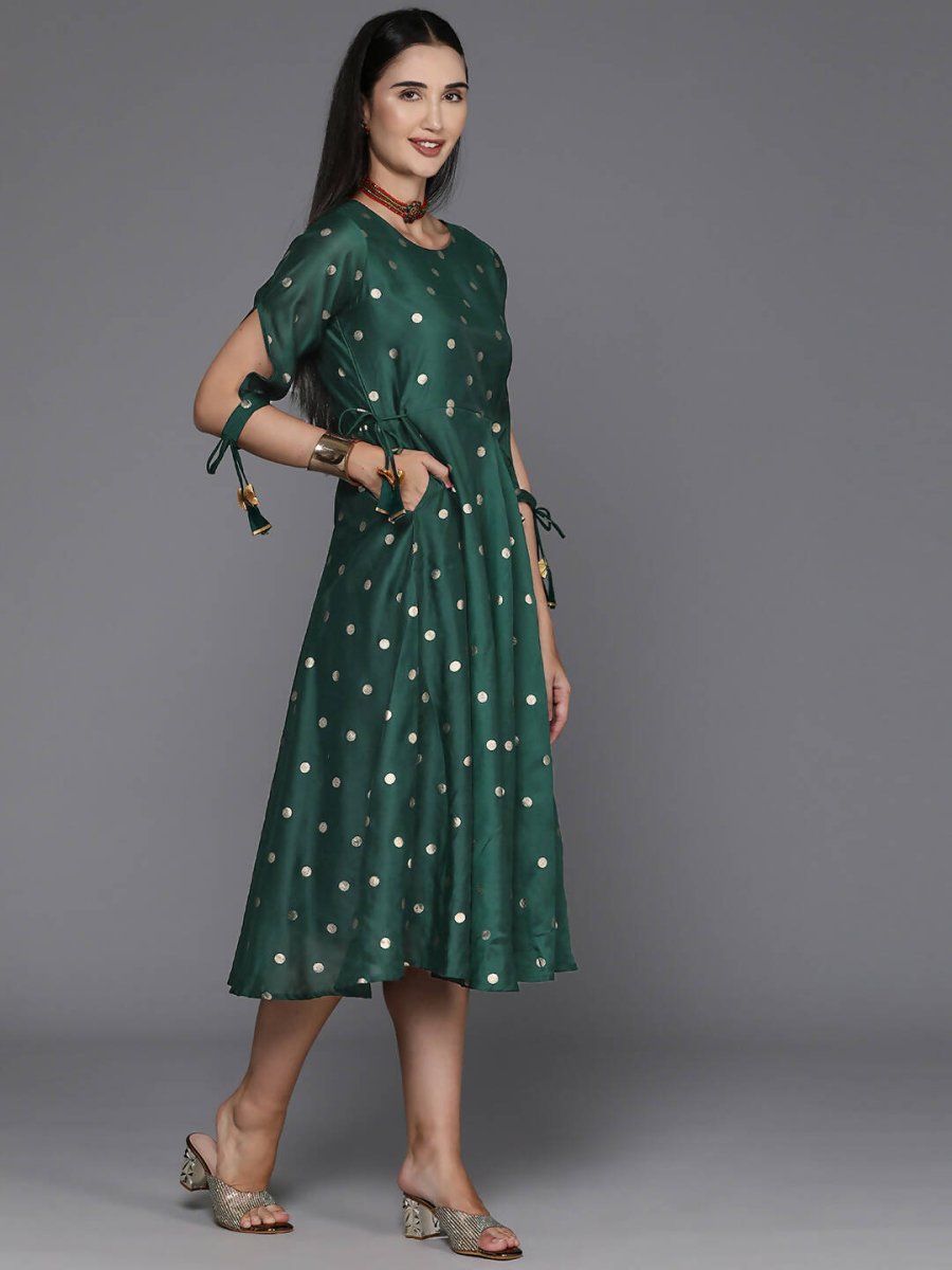 Ahalyaa Women's Traditional wear Ethnic Dress - Green - Distacart