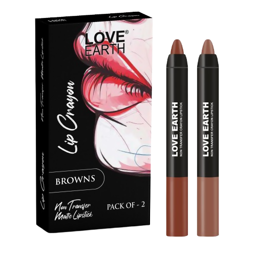 Love Earth Lip Crayon Non-Transfer Lipstick - Browns - Distacart