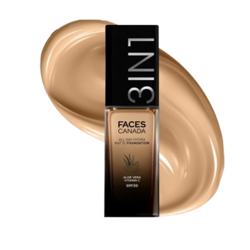 Faces Canada 3 in 1 All Day Hydra Matte Foundation - Honey Beige 031 - Distacart