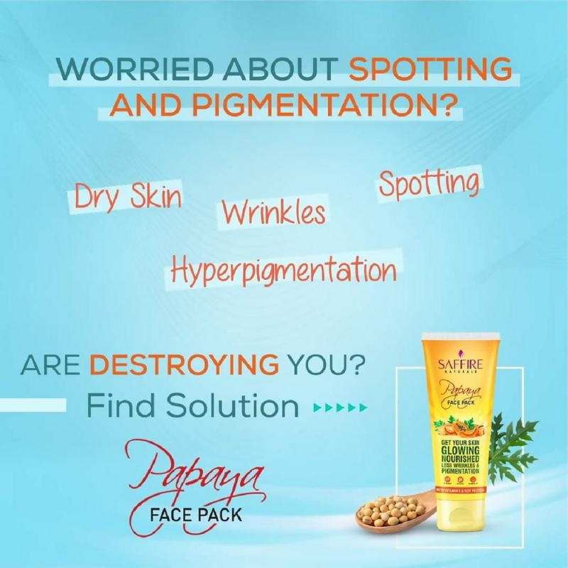 Saffire Naturals Papaya Face Pack - Distacart