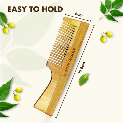 Pink Woolf Neem Wood Comb - Dista