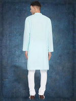 Thumbnail for Even Apparels Men's Pure Cotton Blue Kurta - Distacart
