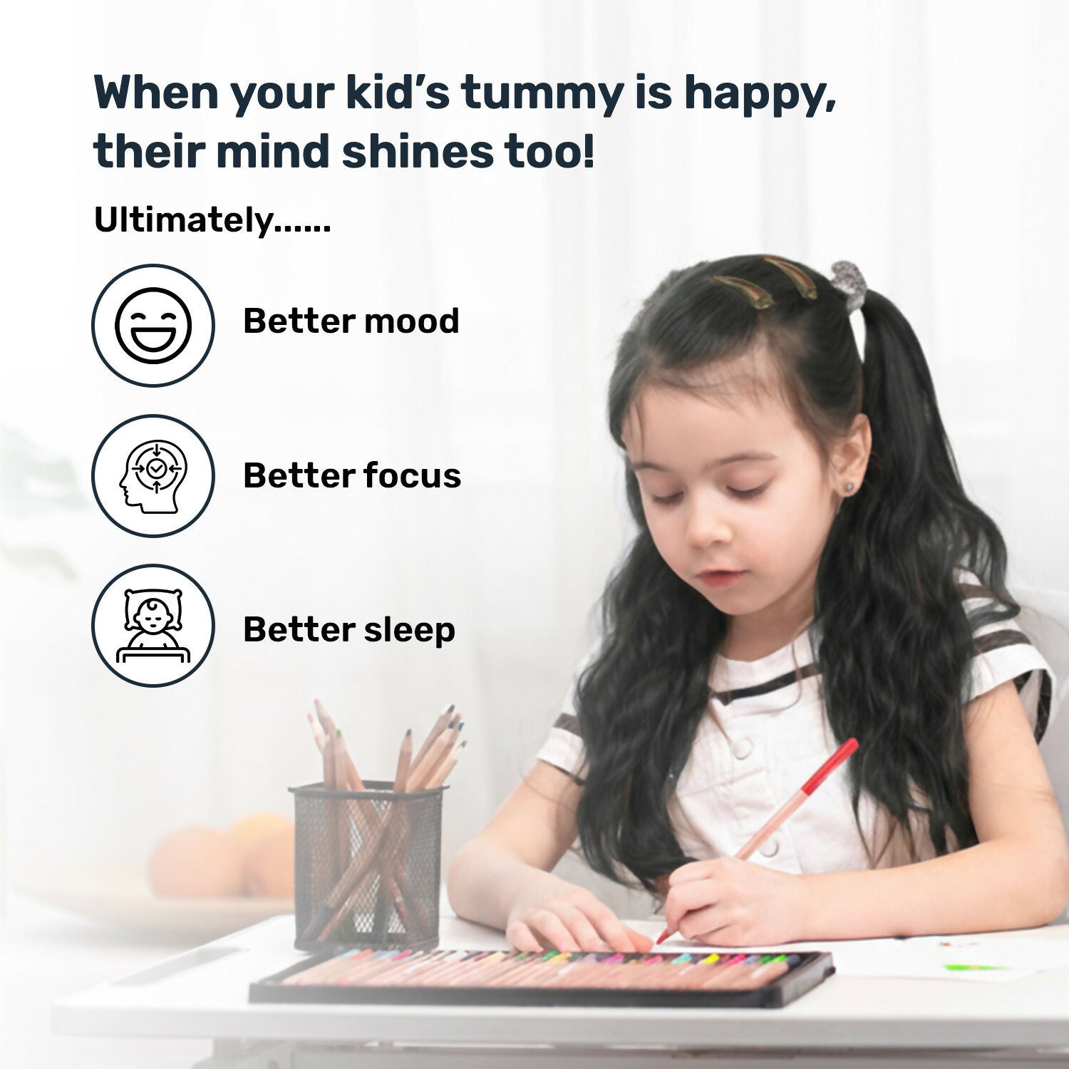 Miduty Probiotics+ Kids - Pre, Pro & Postbiotic, 6B CFU, Sunfiber, Butyrate – Gut & Immune Support - Distacart