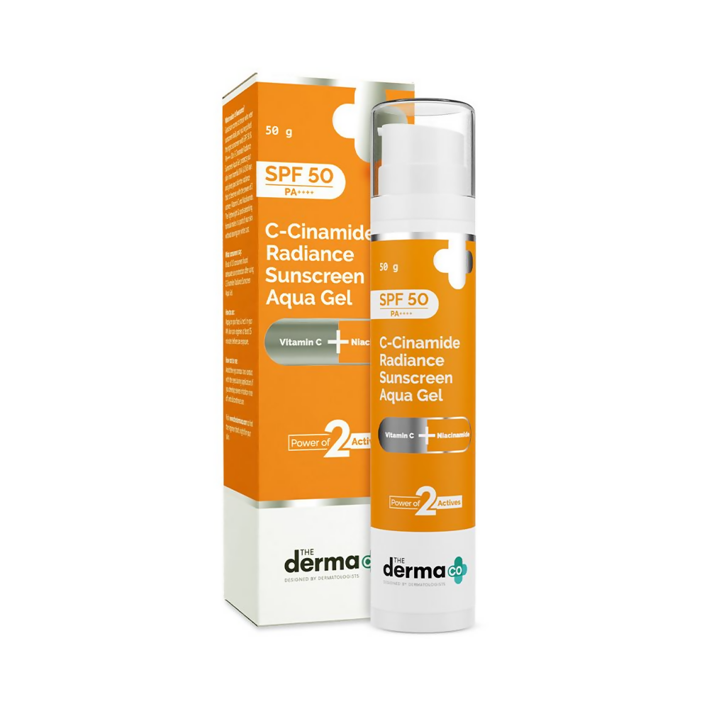 The Derma Co C-Cinamide Radiance Sunscreen Aqua Gel with SPF 50 - Distacart