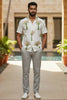Leisure — Ivory Ajrakh Cotton Shirt by Hilo Design - Dista