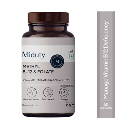 Miduty Vitamin B12 - Methyl Folate Chewables - Distacart