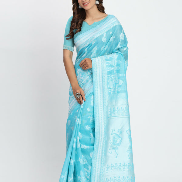 Astita Linen Cotton Grey Saree