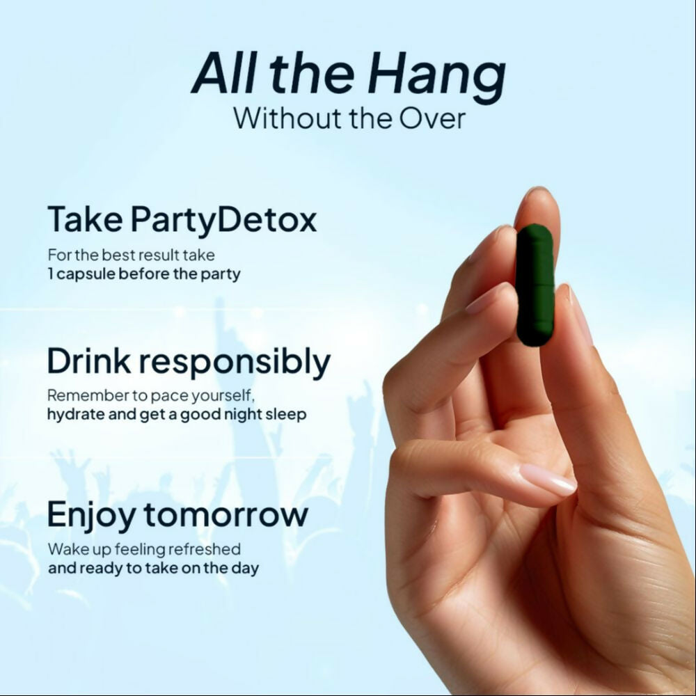 Miduty Party Detox Anti Hangover Formula to Party Smart Capsules - Distacart
