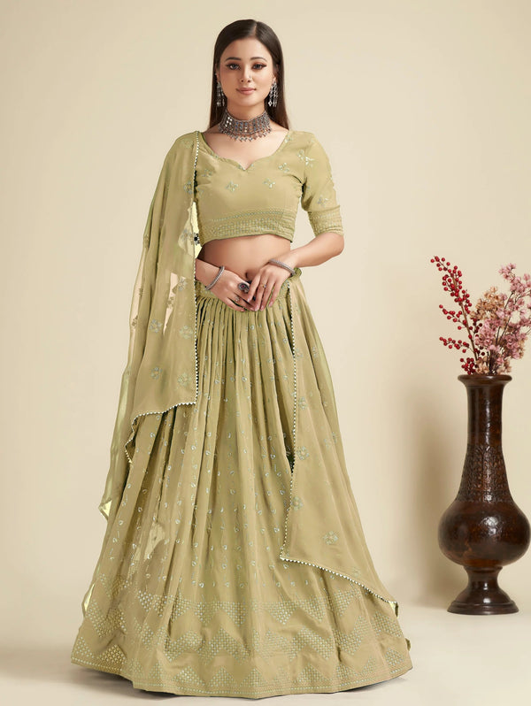 Lehenga Mart Designer Wedding Lehenga Choli For Women - Mehndi - Distacart