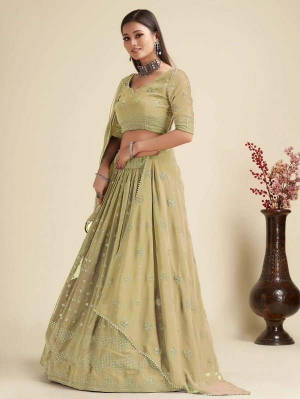 Lehenga Mart Designer Wedding Lehenga Choli For Women - Mehndi - Distacart