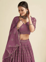 Thumbnail for Lehenga Mart Designer Wedding Lehenga Choli For Women - Wine - Distacart