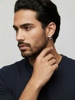 Thumbnail for NVR Men's Set of 2 Multicolour Hoop Earrings - Distacart