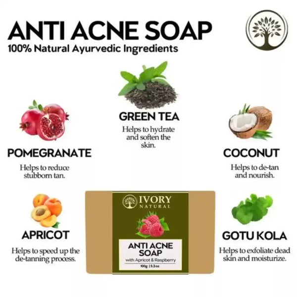 Buy Ivory Natural Anti Acne Soap - Restore Radiance & Nourish Skin For ...