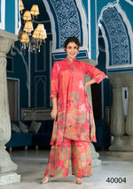 Thumbnail for Designer Stylish Orange Pure Muslin Stitched Suit - Apoorva - Distacart