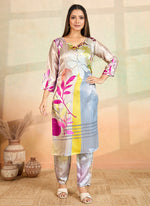 Thumbnail for Prazu Fashion Multi Color Printed Cotton Reyon Kurta Pant Set - Distacart