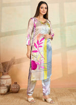 Thumbnail for Prazu Fashion Multi Color Printed Cotton Reyon Kurta Pant Set - Distacart