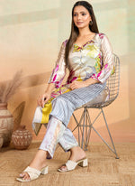 Thumbnail for Prazu Fashion Multi Color Printed Cotton Reyon Kurta Pant Set - Distacart