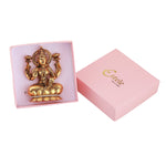 Thumbnail for Estele Gold-Polished goddess of wealth Laxmi Devi on lotus Idol for Pooja/Car decor