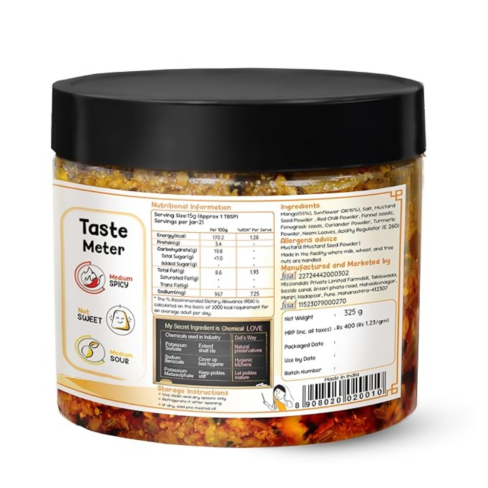 FarmDidi Mango Pickle - Tangy & Salty - Distacart