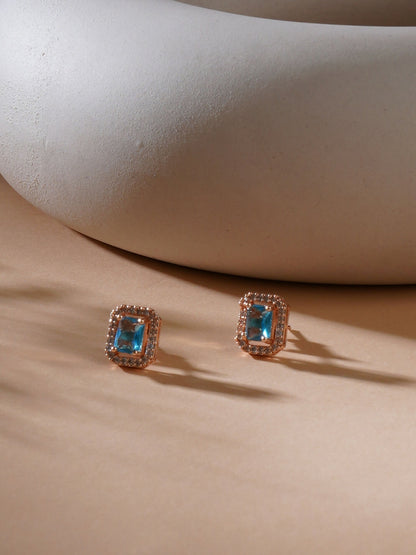 stone stud (sky blue) - Ruby Raang - Distacart