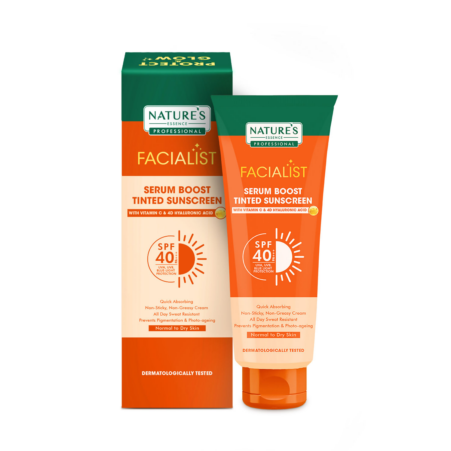 Nature's Essence Professional Serum Boost Tinted Sunscreen SPF 40 PA+++ - Distacart