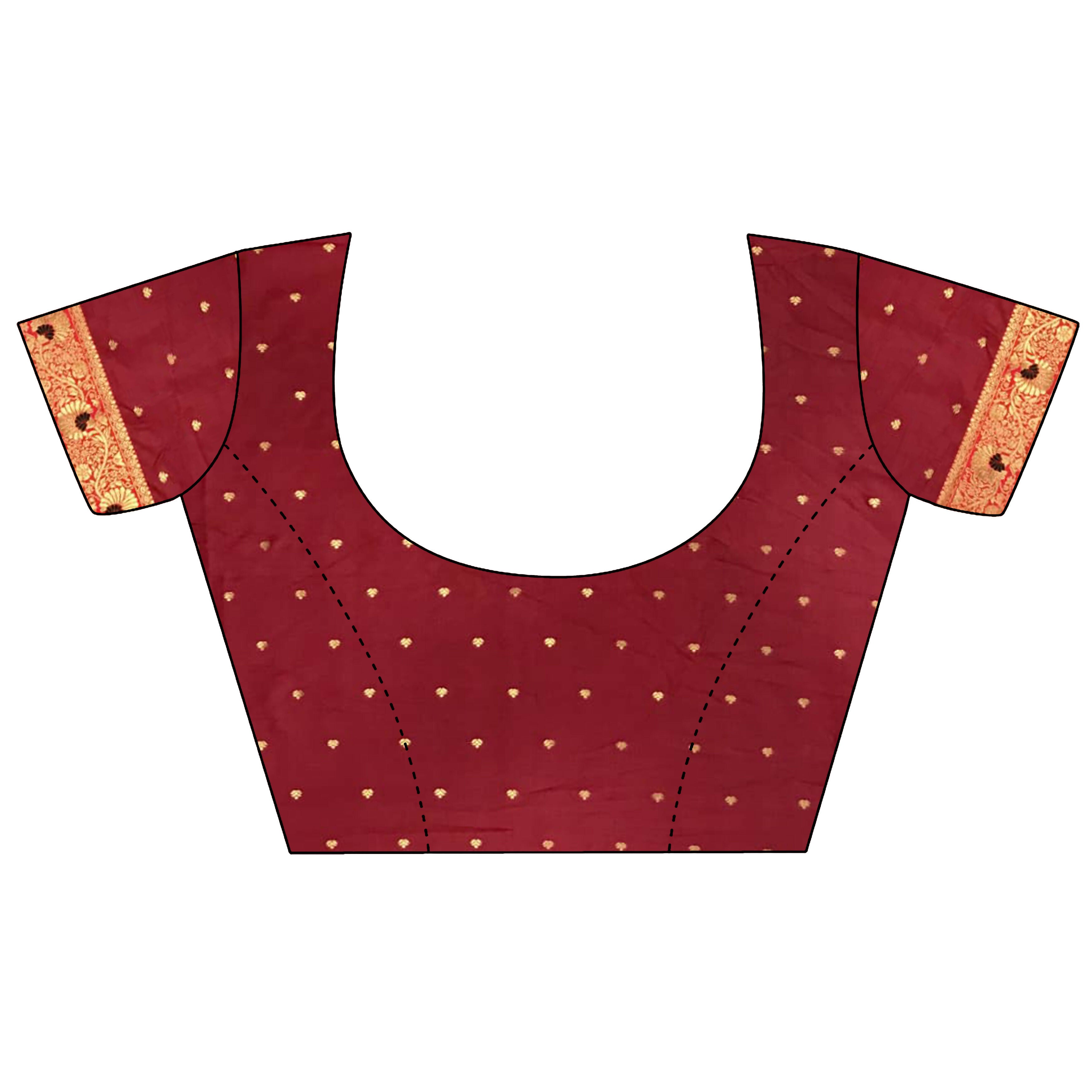 Joban Fashion Dark Green Banarasi Soft Silk Peacock Butta Work Saree