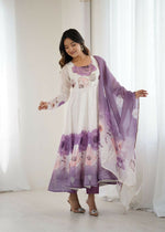 Thumbnail for Joban Fashion Onion Pink Kurta Set Organza Sequin Embroidery Work - Distacart