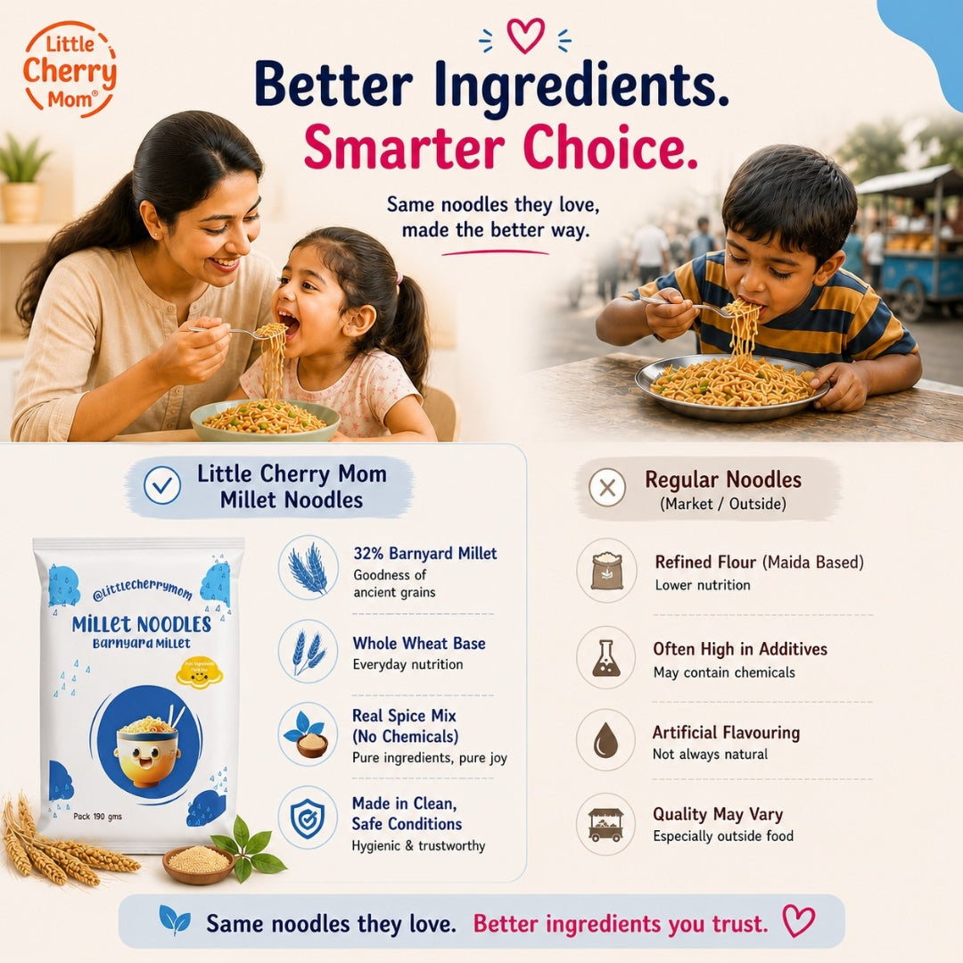 Littlecherrymom Barnyard Millet Instant Noodles - Dista