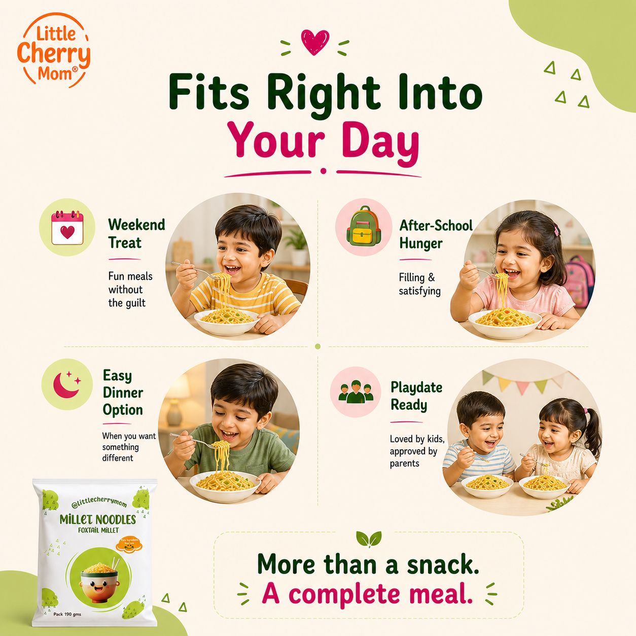 Littlecherrymom Foxtail Millet Instant Noodles - Dista