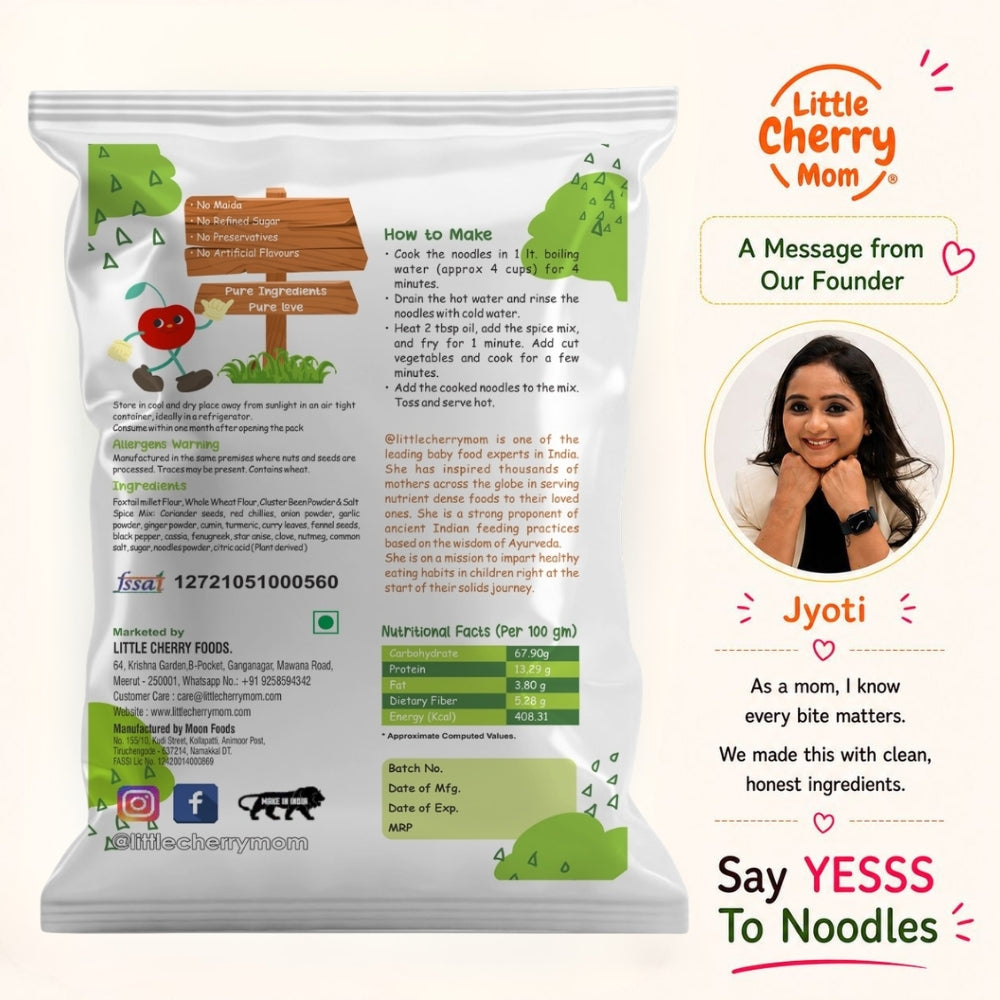 Littlecherrymom Foxtail Millet Instant Noodles - Dista