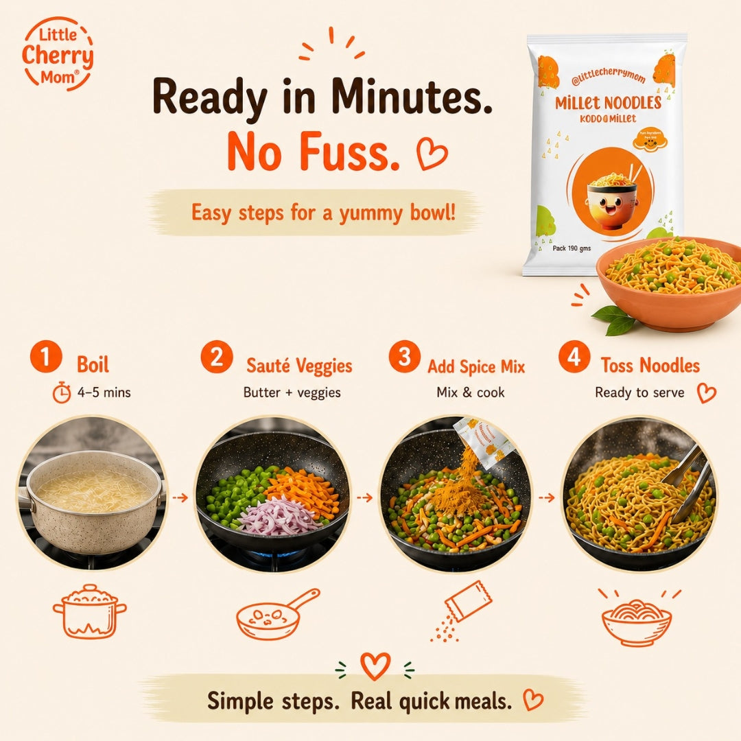 Littlecherrymom Kodo Millet Instant Noodles - Dista