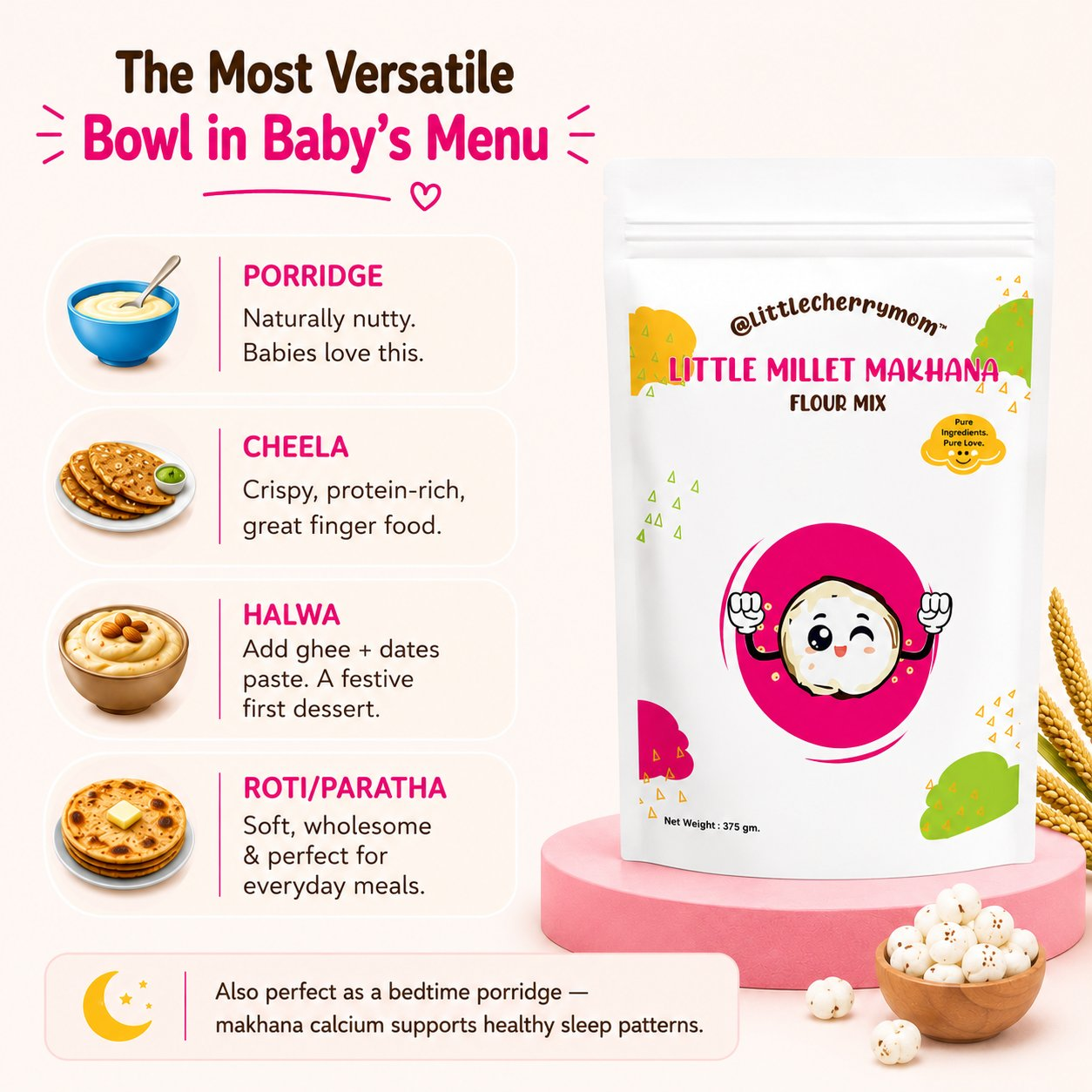 Littlecherrymom Little Millet Makhana Mix - Dista