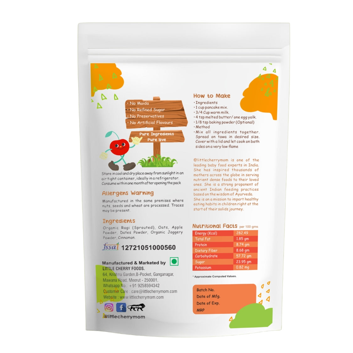 Littlecherrymom Calcium Rich Pancake Combo - Dista