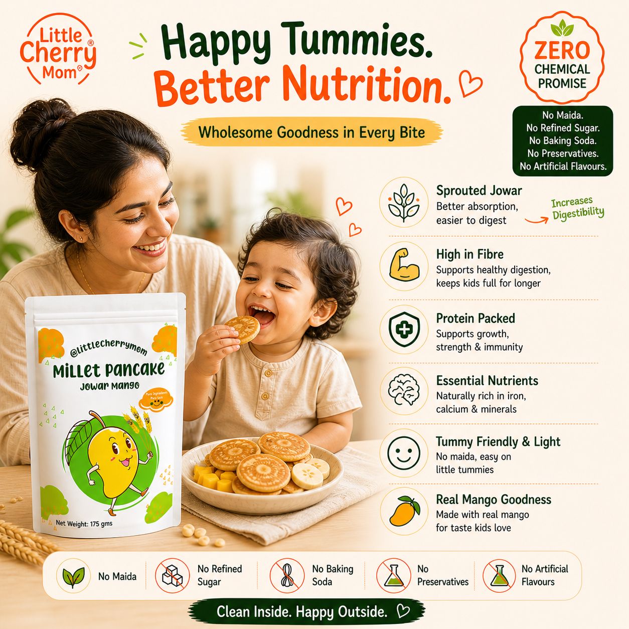 Littlecherrymom Pancake Mix Jowar Mango - Dista